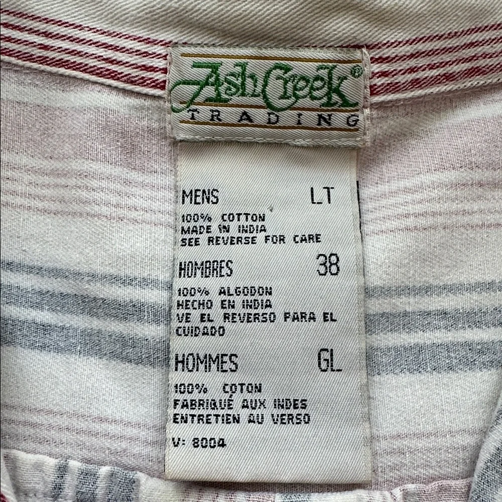Ash Creek Trading Striped Denim Button Down Shirt - Picture 3 of 8